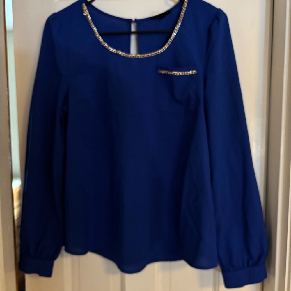 Elegant Blue Women's Top